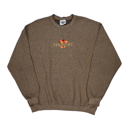 Made In USA Lee Sweatshirt - XL Brown Cotton Blend
