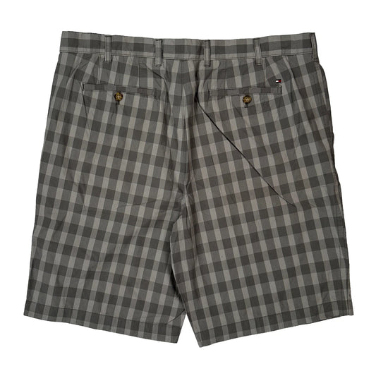 Vintage Tommy Hilfiger Checked Chino Shorts - 38W 10L Grey Cotton