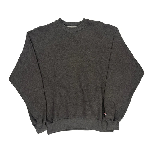 Champion Sweatshirt - Large Grey Cotton Blend