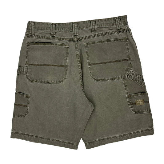 Wrangler Carpenter Shorts - 35W 10L Grey Cotton