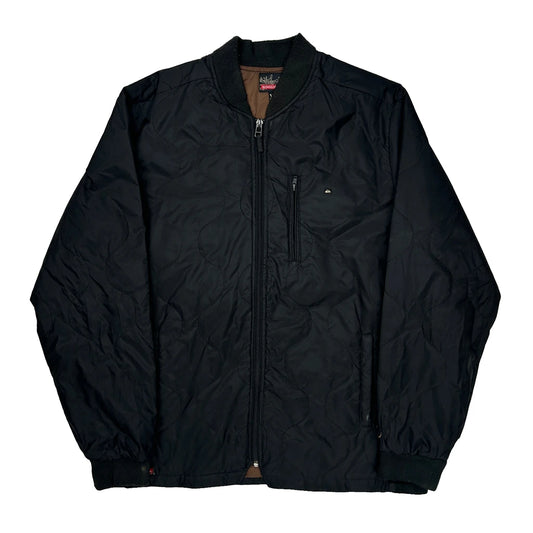 Quiksilver Bomber Jacket - XL Black Nylon