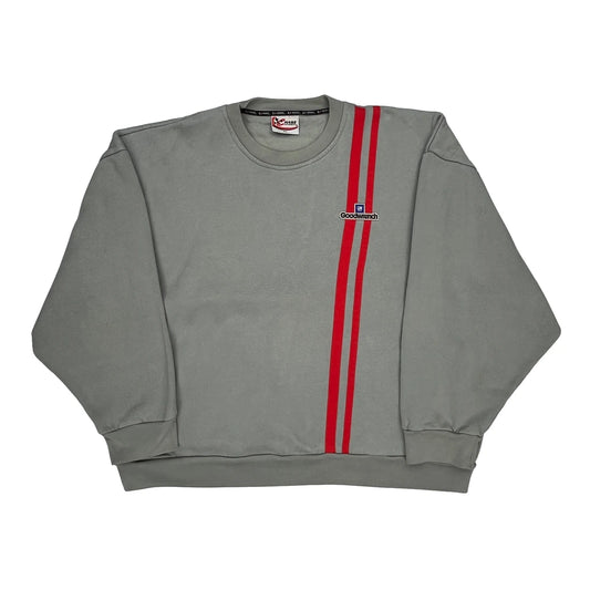 Goodwrench Chase Authentics Striped Sweatshirt - 2XL Grey Cotton