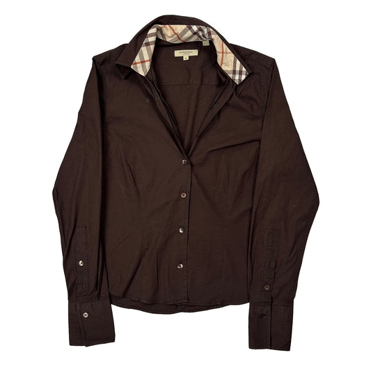 Burberry London Checked Shirt - Medium Brown Cotton
