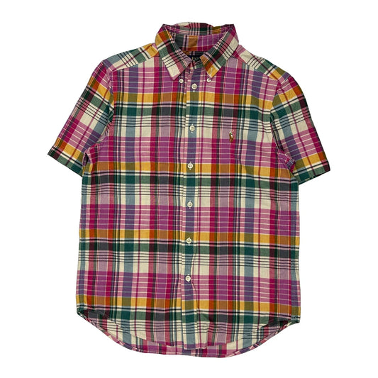 Age 10-12 Polo By Ralph Lauren Checked Short Sleeve Shirt - Medium Multicoloured Cotton