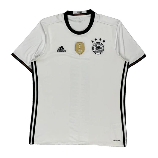Germany National Team Adidas Graphic Football Shirt - Large White Polyester