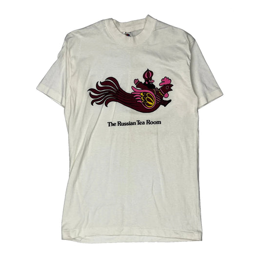 The Russian Tea Room Fruit Of The Loom Graphic T-Shirt - Medium White Cotton