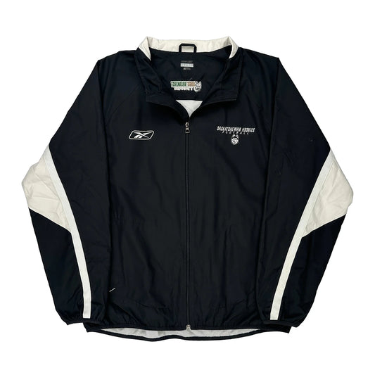 Saskatchewan Huskies Hockey Reebok Windbreaker - Large Black Polyester