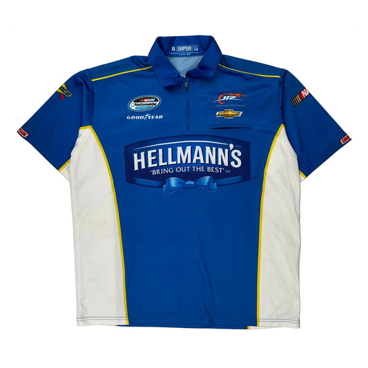 Jr Motorsports Simpson Nascar Polo Shirt - XL Blue Polyester