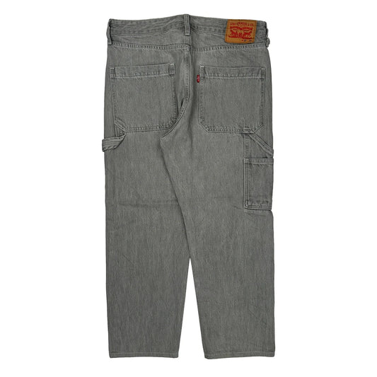 Levis Carpenter Jeans - 34W 28L Grey Cotton