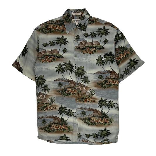 Campia Floral Hawaiian Shirt - Small Multicoloured Cotton