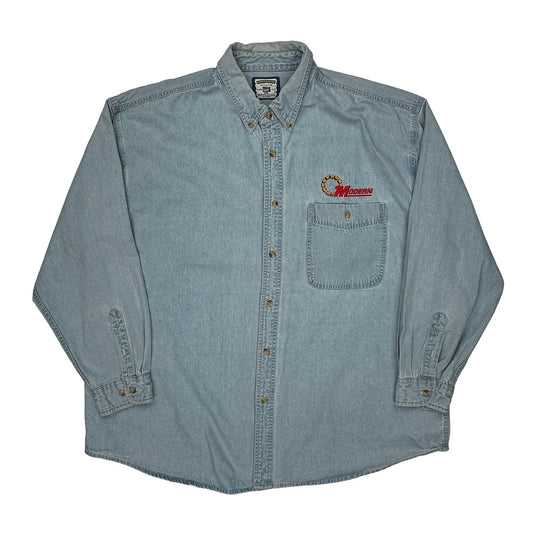 Modern Lee Denim Shirt - 2XL Light Wash Cotton