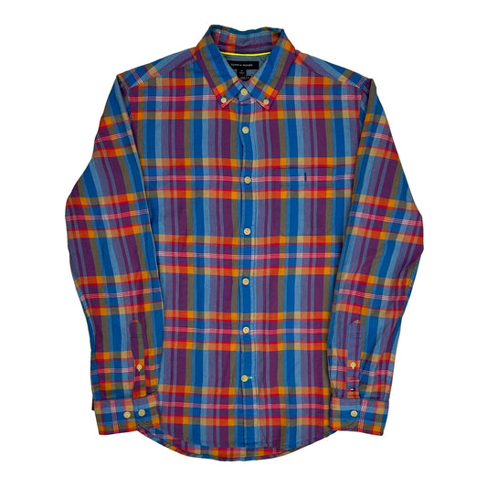 Tommy Hilfiger Checked Shirt - Medium Multicoloured Cotton