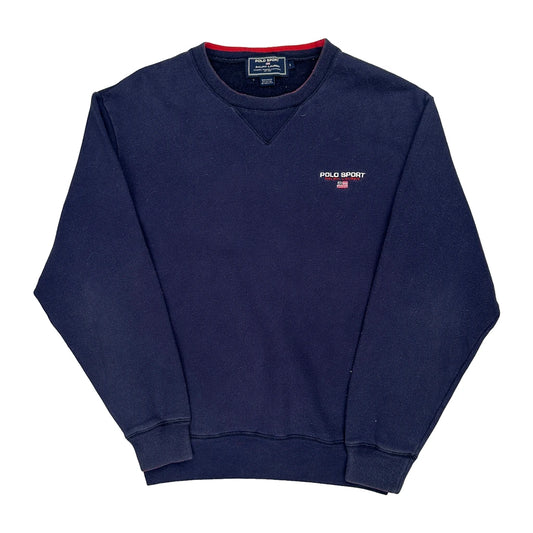 Polo Sport Sweatshirt - Small Navy Cotton Blend