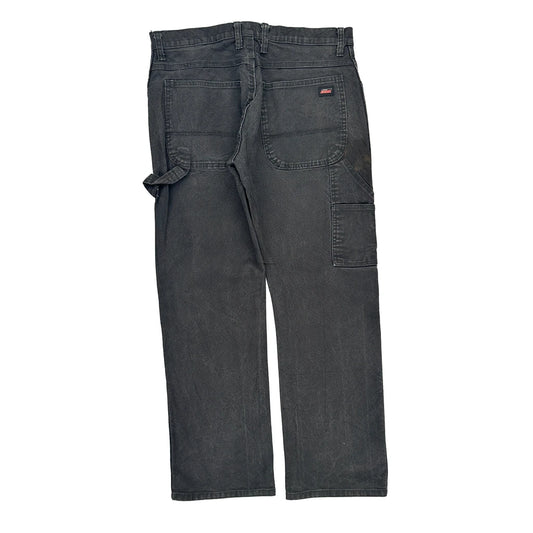 Dickies Carpenter Trousers - 32W 29L Black Cotton Blend