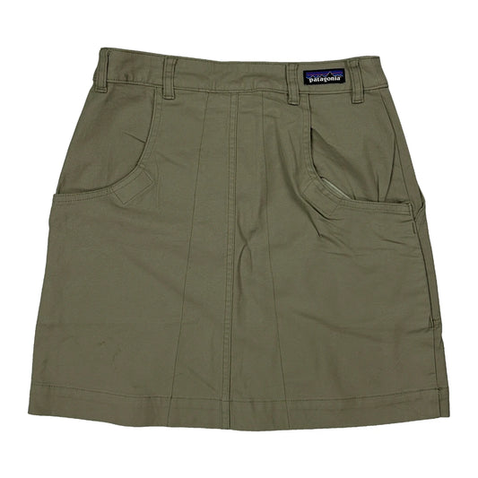 Patagonia Cargo Skirt - 27W UK 8 Khaki Cotton