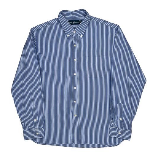 Ralph Lauren Striped Shirt - 2XL Blue Cotton