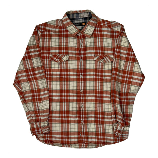 Vintage Quiksilver Checked Flannel Shirt - XL Cream Cotton