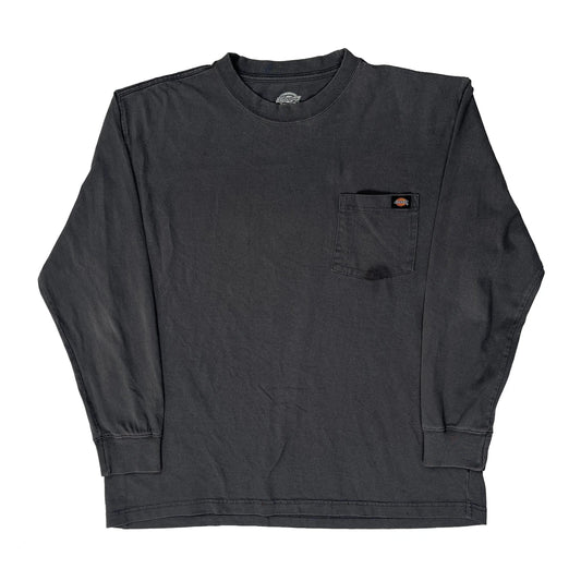 Vintage Dickies Long Sleeve T-Shirt - XL Black Cotton