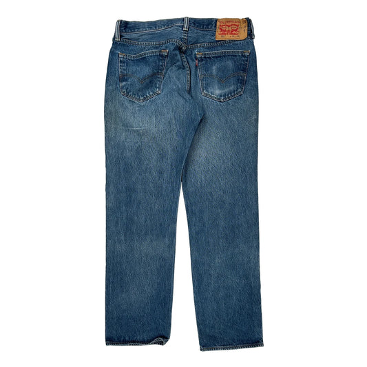 501 Levis Jeans - 36W 34L Blue Cotton