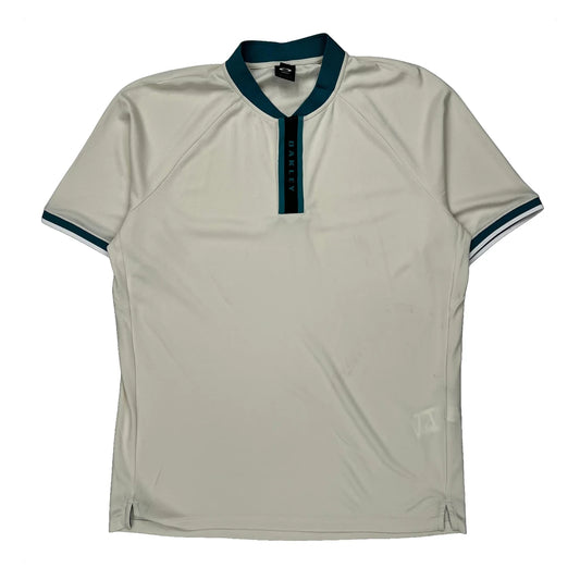 Oakley Polo Shirt - Medium White Polyester