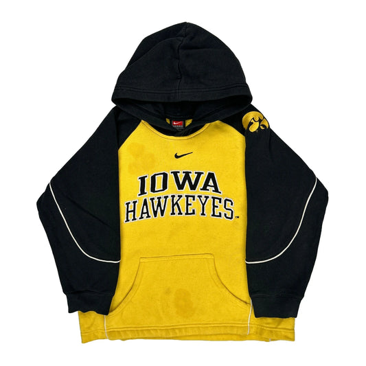 Iowa Hawkeyes, Age 7 Nike College Hoodie - Medium Black Cotton