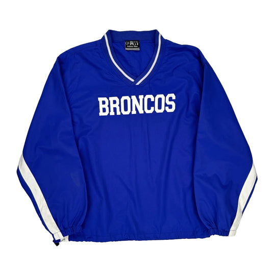 Broncos Athletic Wear Nfl Windbreaker - Large Blue Polyester