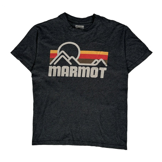 Vintage Park City Utah Marmot T-Shirt - Medium Grey Cotton Blend