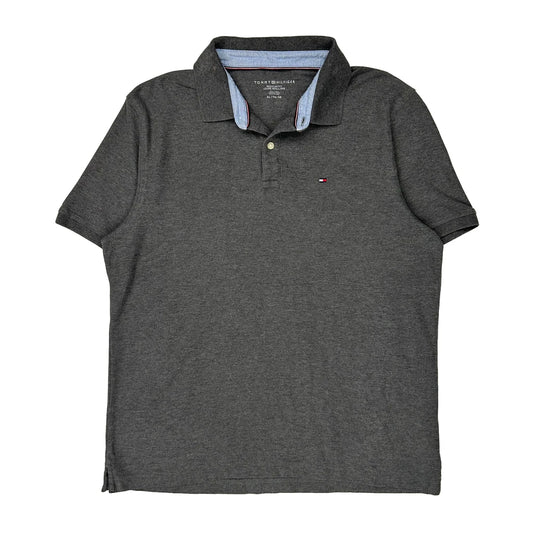 Tommy Hilfiger Polo Shirt - XL Grey Cotton