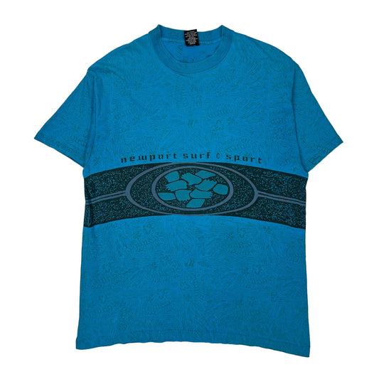 Unbranded Graphic T-Shirt - XL Blue Cotton