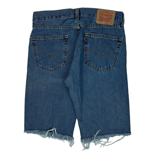 Vintage Levis Cut Off Denim Shorts - 32W 10L Blue Denim