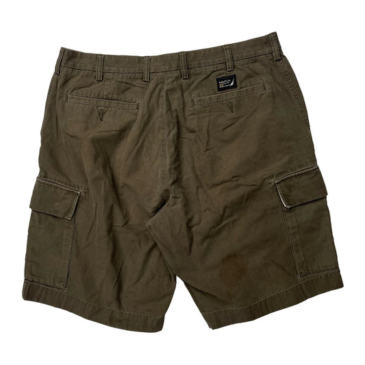 Nautica Cargo Shorts - 36W 9L Brown Cotton