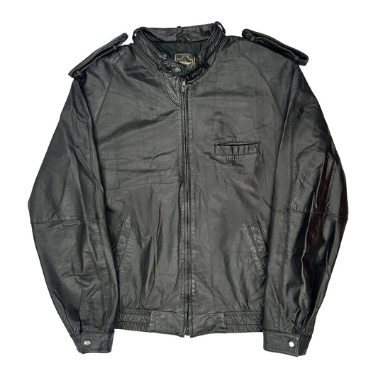 Luigi Tomasi Leather Jacket - 2XL Black Leather