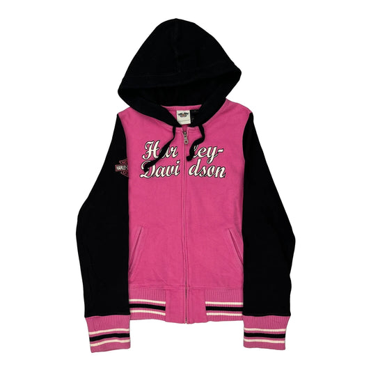 Harley Davidson Graphic Hoodie - Medium Black Cotton