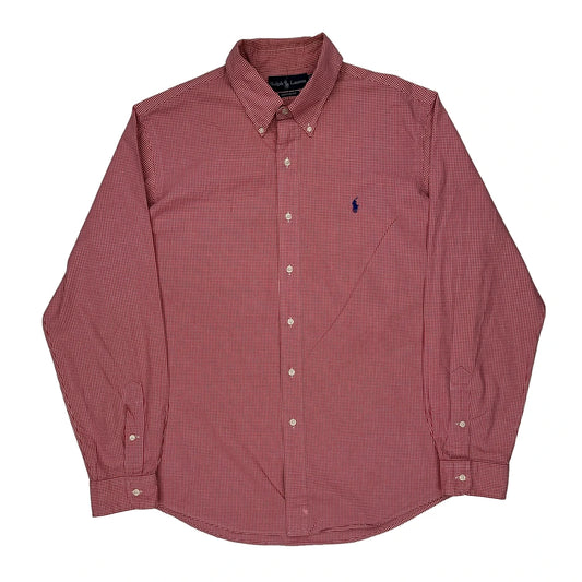 Ralph Lauren Checked Shirt - XL Red Cotton
