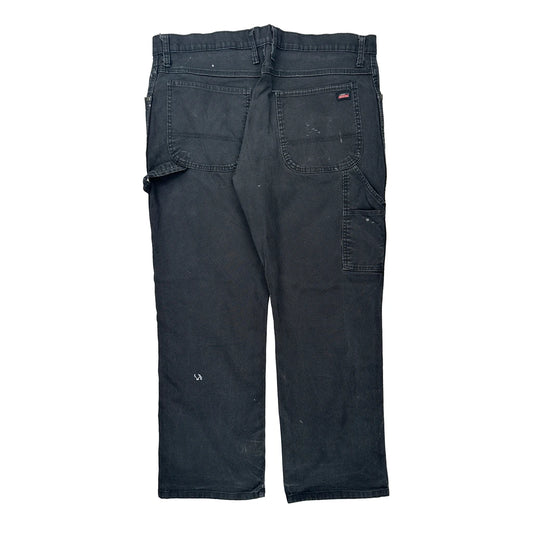 Dickies Carpenter Trousers - 38W 31L Black Cotton