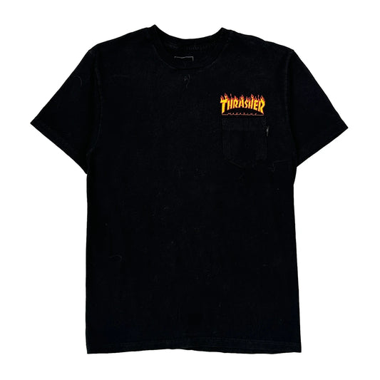 Thrasher Vans Graphic T-Shirt - Small Black Cotton