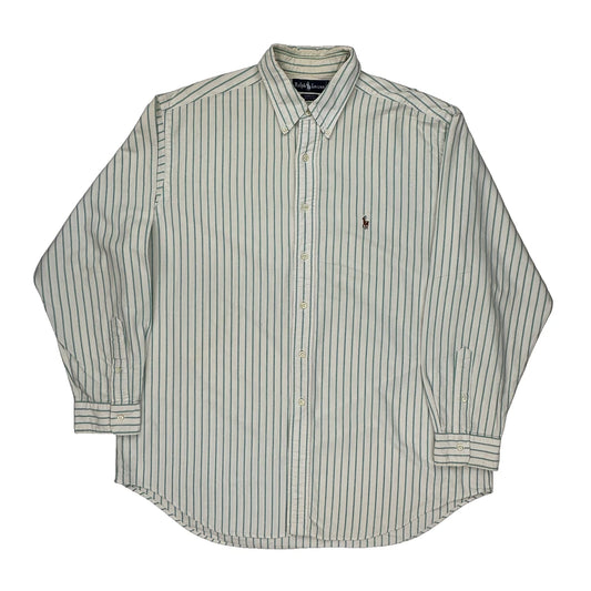 Ralph Lauren Striped Shirt - XL Green Cotton