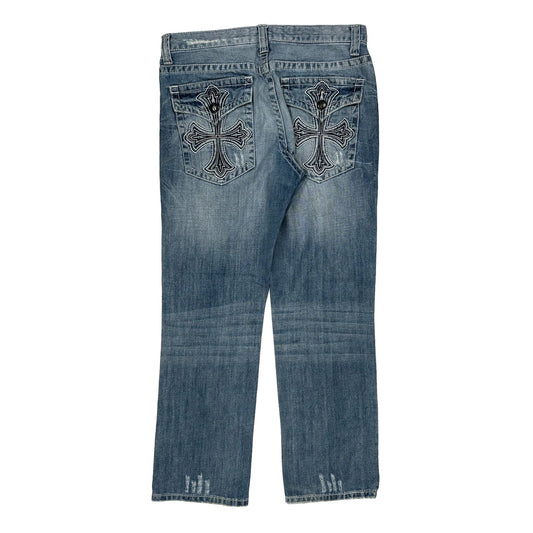 Vintage Hip Hop Decree Slim Jeans - 34W 31L Blue Cotton