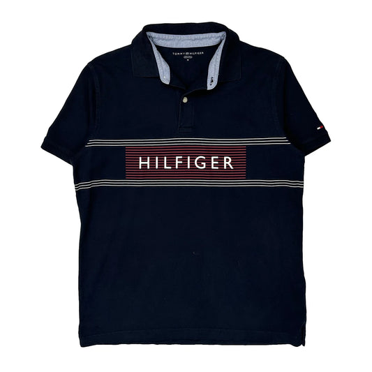 Tommy Hilfiger Polo Shirt - Medium Navy Cotton