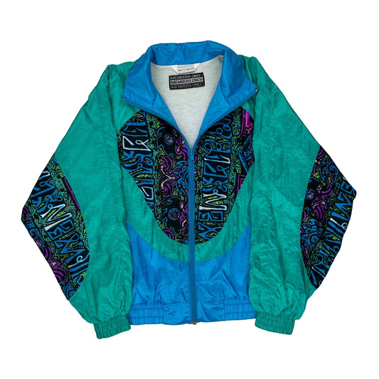 1980'S Members Only Shell Jacket - Small Multicoloured Nylon