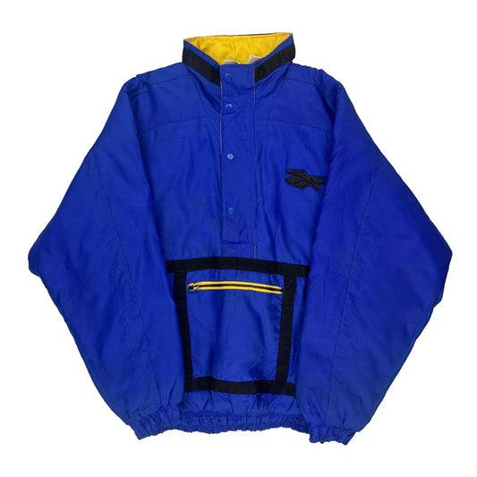 Reebok Rare Windbreaker - Large Blue Nylon