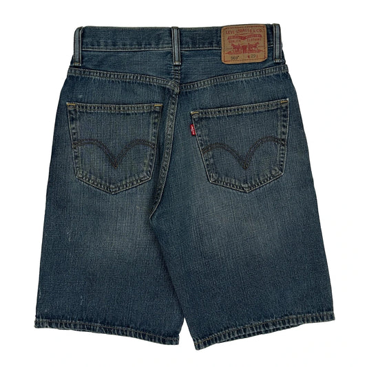 Levis Denim Shorts - 28W 11L Blue Denim