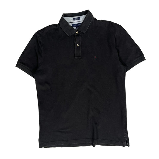 Tommy Hilfiger Polo Shirt - Large Black Cotton