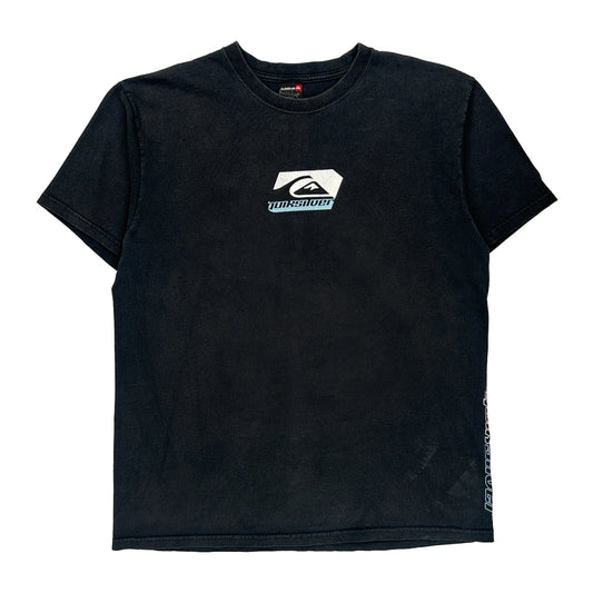 Quiksilver Graphic T-Shirt - Large Black Cotton