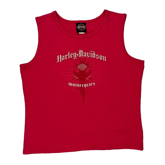 Made In Usa Harley Davidson Vest - XL Red Cotton