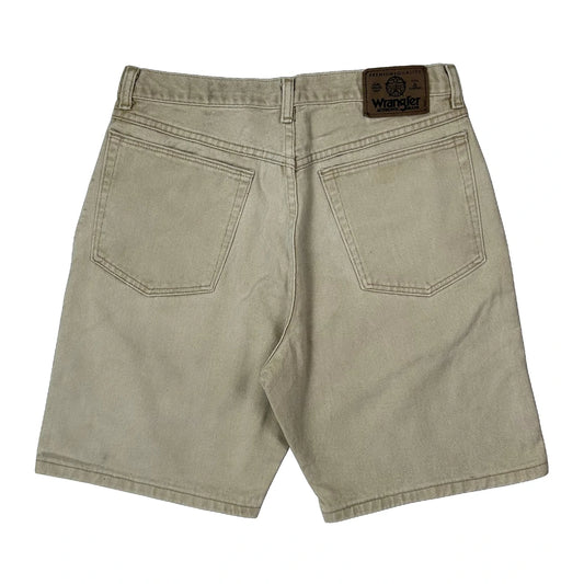Vintage Wrangler Denim Shorts - 30W 9L Beige Cotton