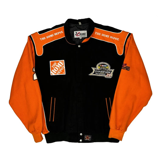 Vintage Tony Stewart Chase Authentics Nascar Varsity Jacket - XL Black Polyester