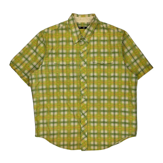 Timberland Checked Short Sleeve Shirt - XL Green Cotton