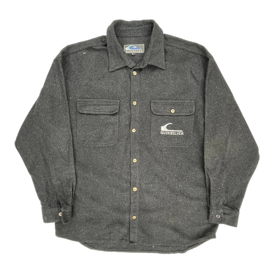 Quiksilver Shirt - Large Grey Wool Blend