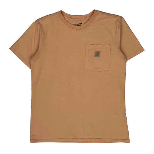 Carhartt T-Shirt - Small Orange Cotton